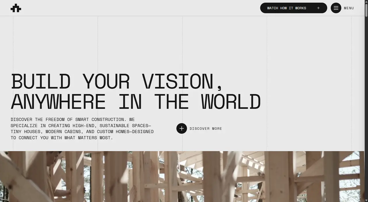 Screenshot of Bark Constructions website