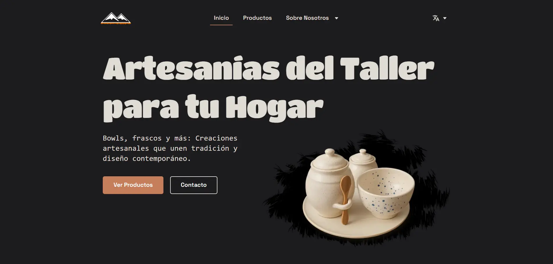 Screenshot of Artesano del sur website